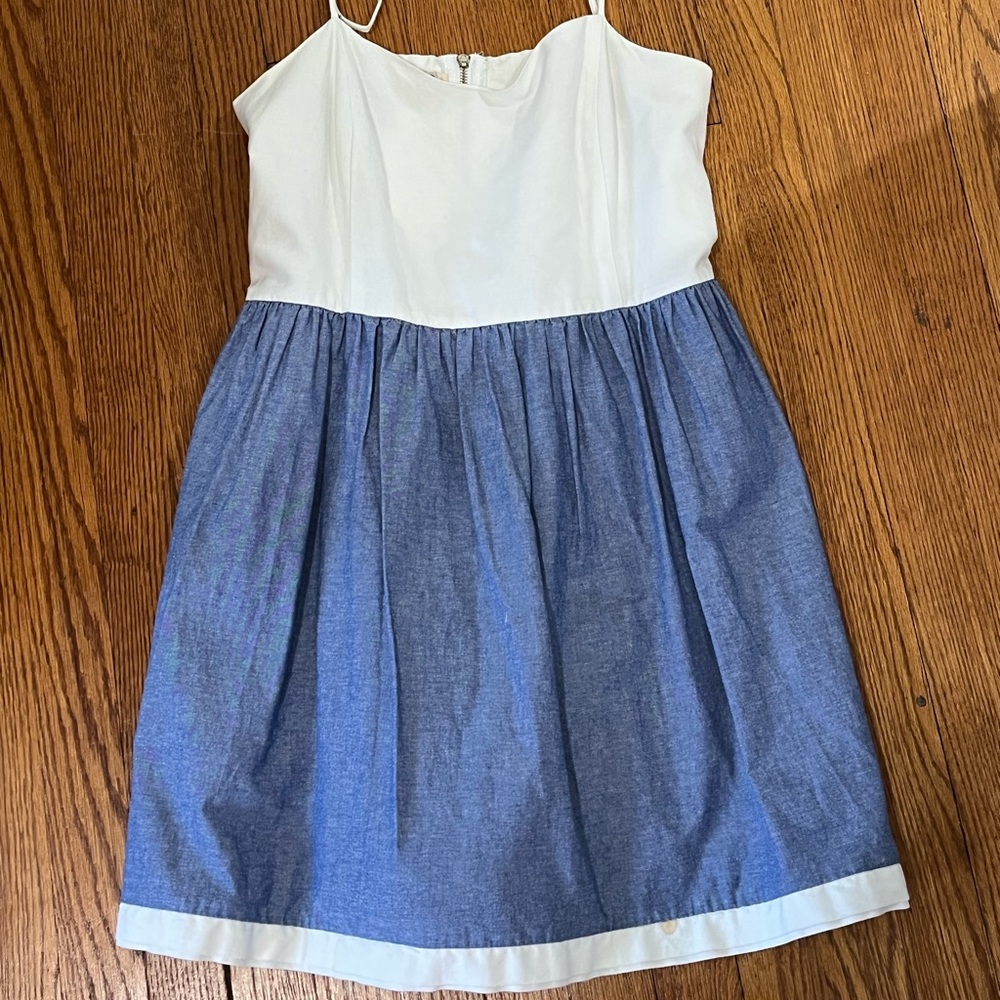 White and Blue dress with open back